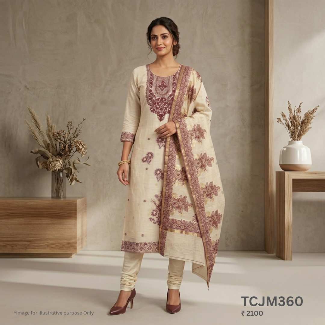 Jamdani Churidhar Material