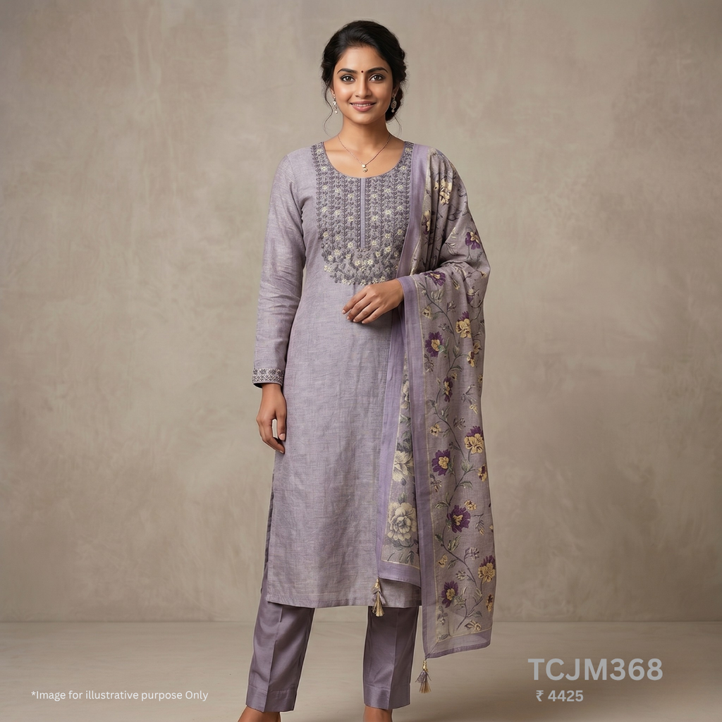 Jamdani Silks Churidhar Material