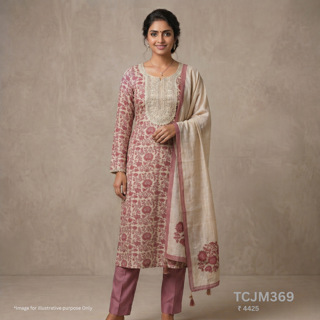 Jamdani Silks Churidhar Material