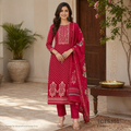 Cotton Churidar Material with Dupatta Muslin