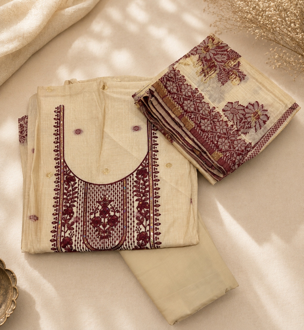 Jamdani Churidhar Material