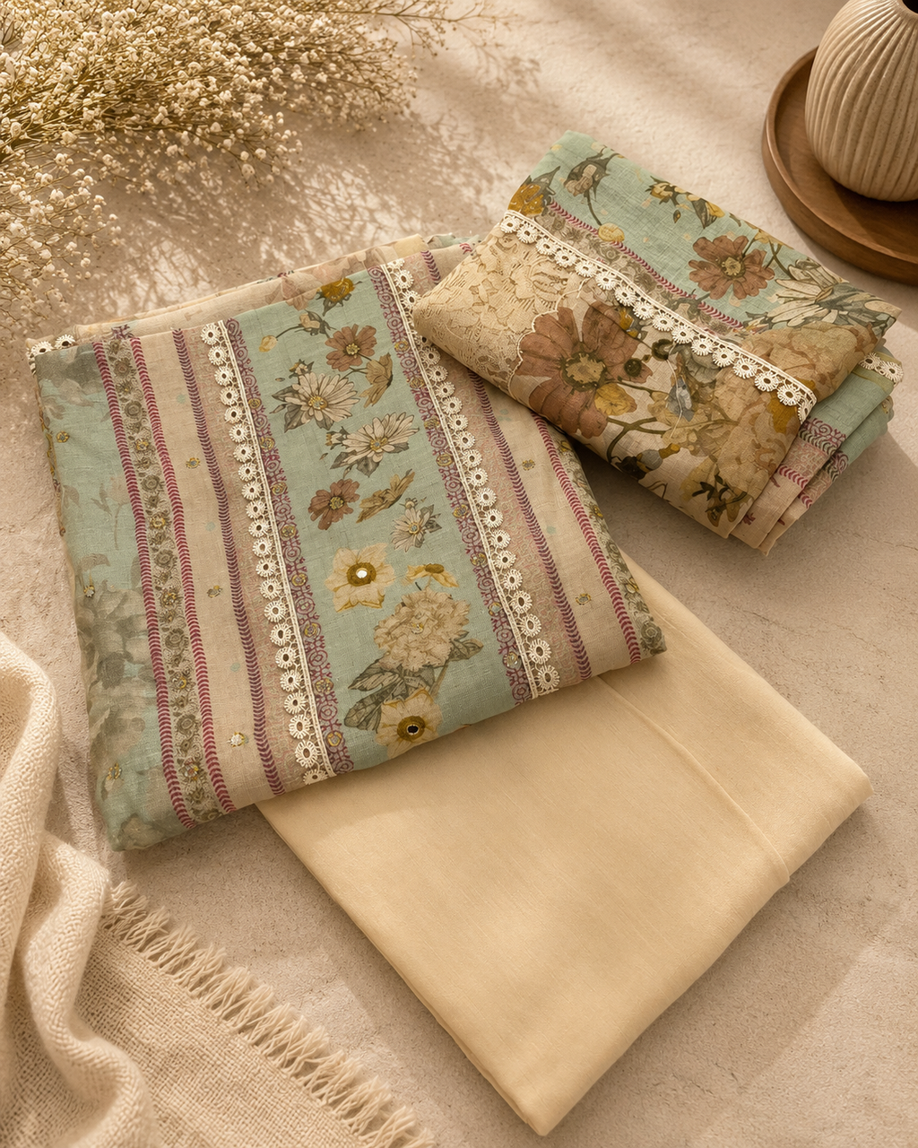 Tussar Muslin Churidhar Material