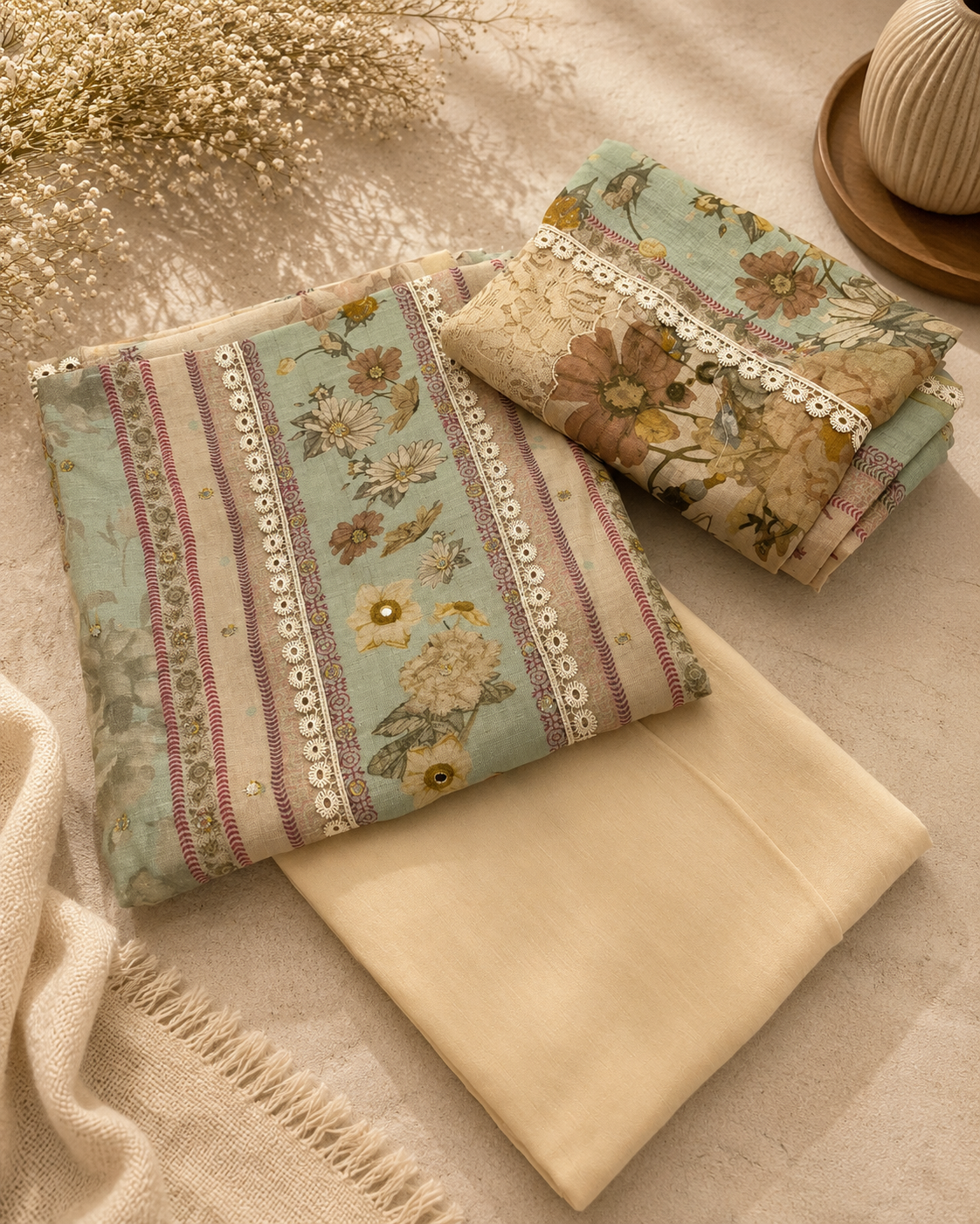 Tussar Muslin Churidhar Material