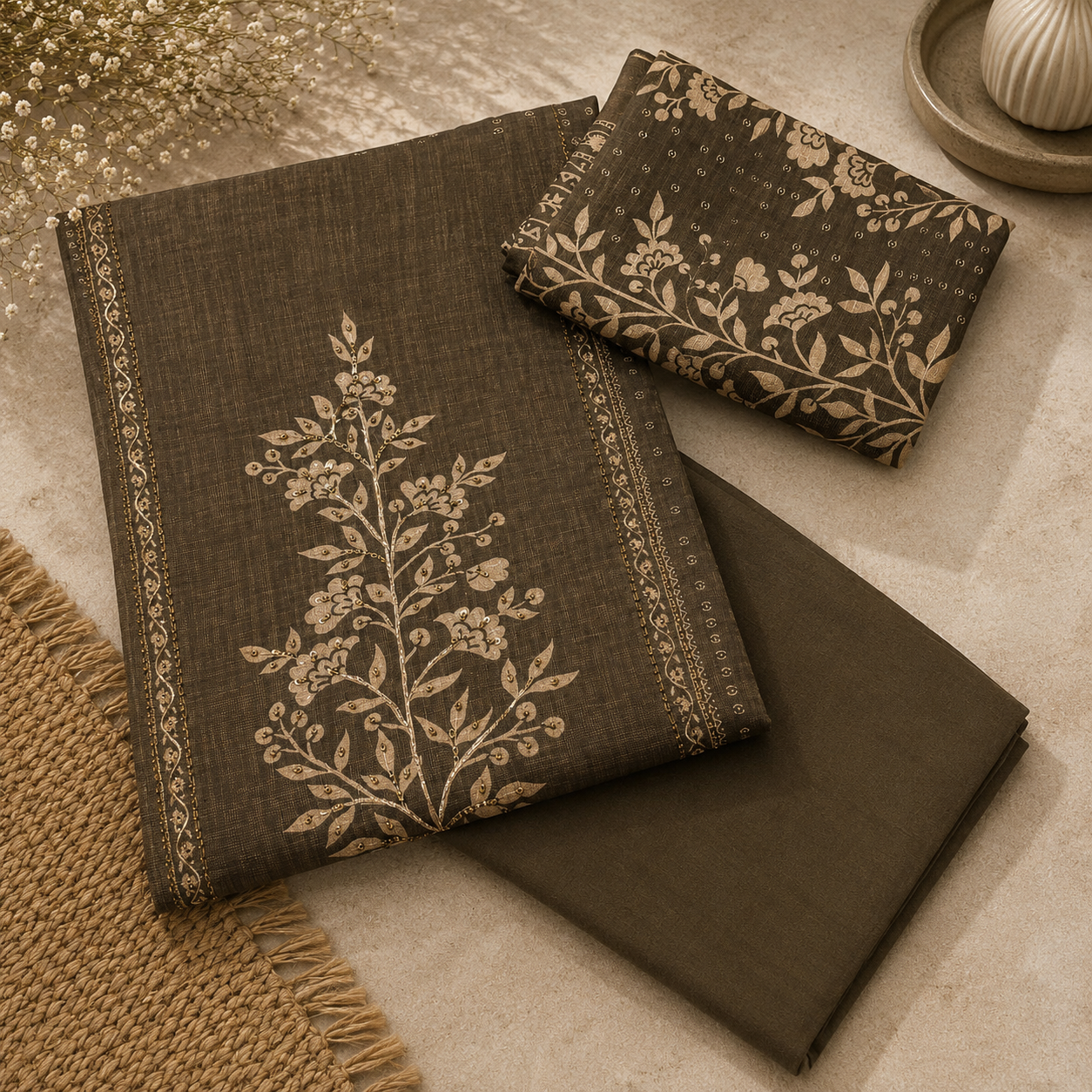 Tussar Silk Churidar Material