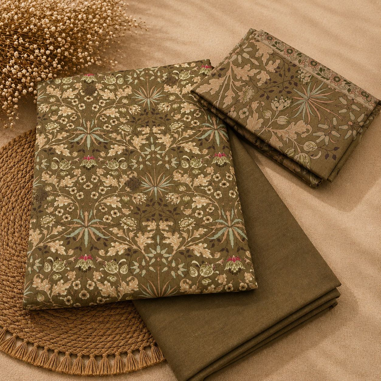 Cotton Churidar Material with Dupatta Muslin