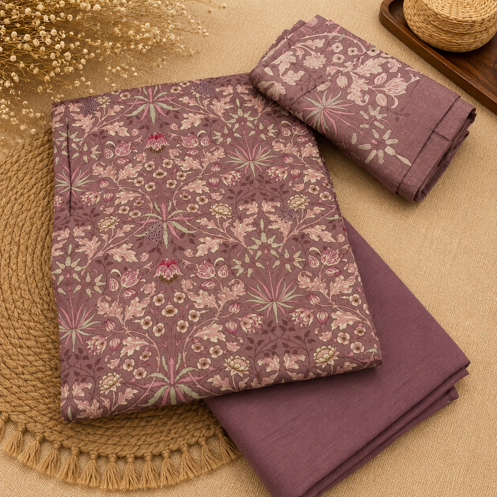 Cotton Churidar Material with Dupatta Muslin