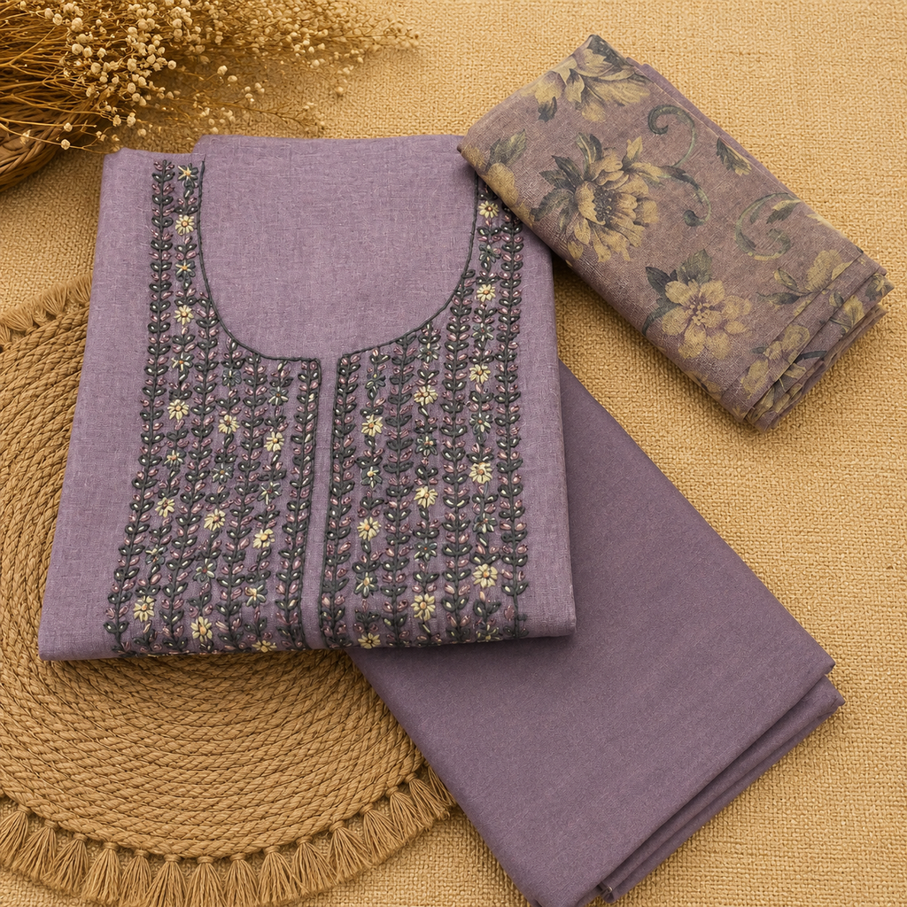Jamdani Silks Churidhar Material