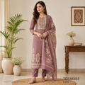 Cotton Churidar Material with Dupatta Muslin