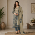 Jamdani Silk Churidar Material