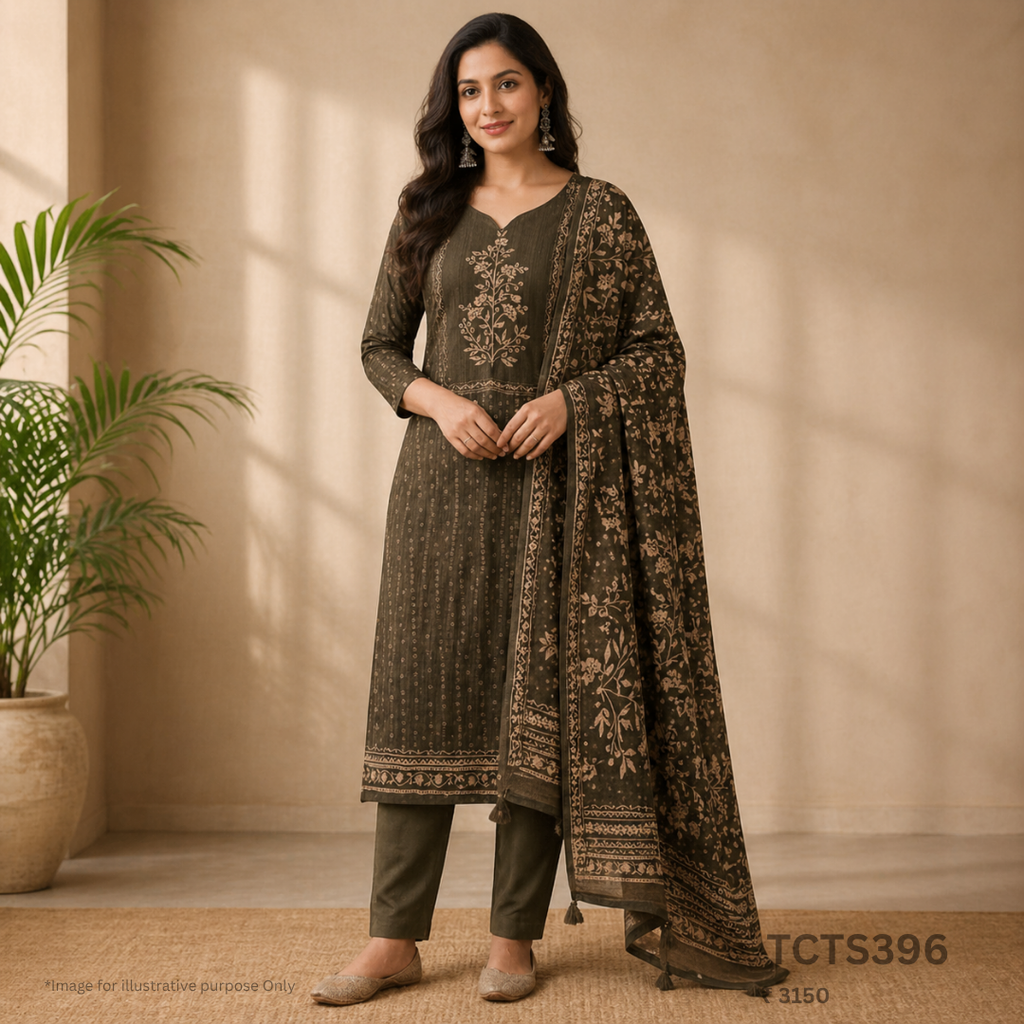 Tussar Silk Churidar Material