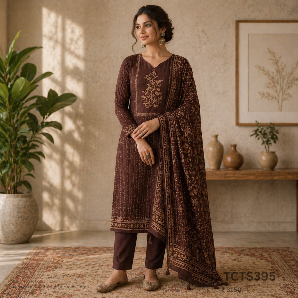Tussar Silk Churidar Material
