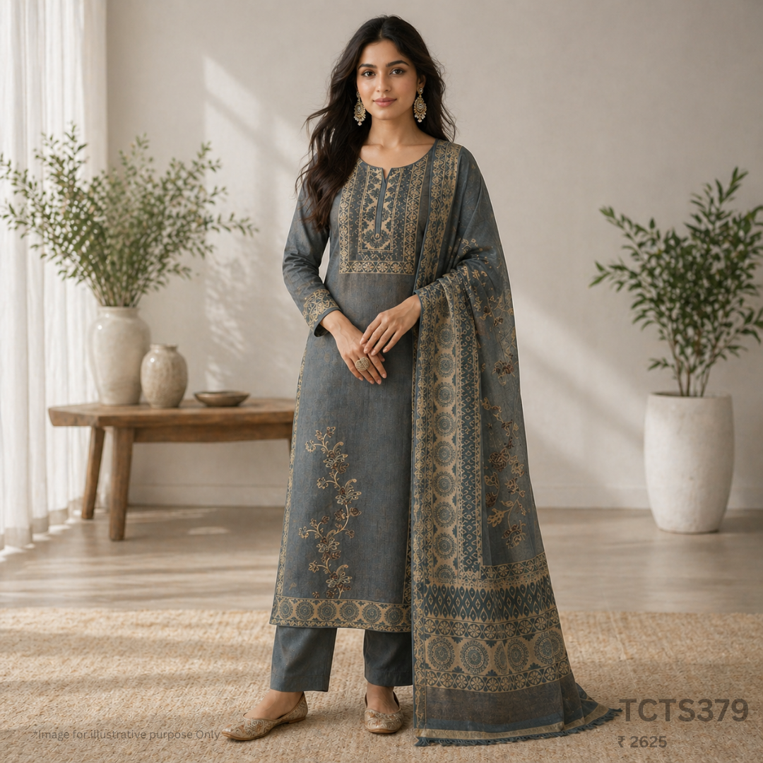 Tussar Silk Churidar Material