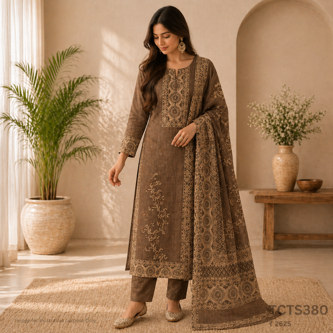 Tussar Silk Churidar Material