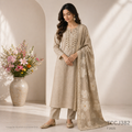Cotton Silk Churidar Material with Jamdani Dupatha